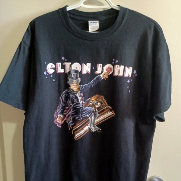 Elton John 2006 World Tour Vintage Anvil Tag T-Shirt Size L Music Band Y2K - Picture 1 of 9